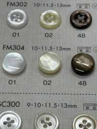 FM304 DAIYA BUTTONS Bouton En Polyester Façon Coquillage DAIYA BUTTON Sous-photo