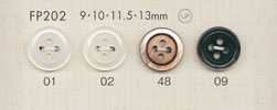 FP202 DAIYA BUTTONS Bouton en polyester aspect nacre
