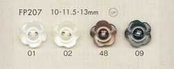 FP207 DAIYA BUTTONS Bouton en polyester aspect nacré (forme fleur)