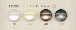 FP209 DAIYA BUTTONS Bouton en polyester effet nacre