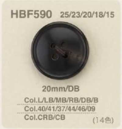 HBF590 Bouton 4 trous en véritable corne de buffle