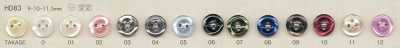 HD83 Boutons DAIYA BUTTONS de la série HYPER DURABLE résistants aux chocs, en polyester style coquillage