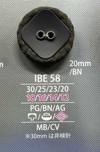 IBE58 Bouton recouvert à œillet et à tige fermée