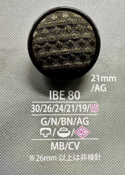 IBE80 Bouton recouvert à œillet et à tige fermée