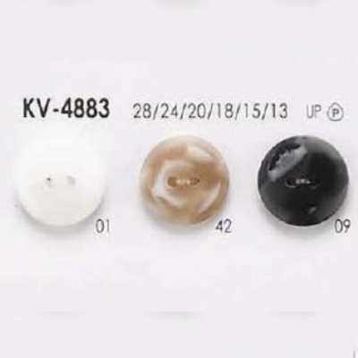KV4883 Bouton en résine polyester à 2 trous à trou frontal