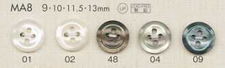 MA8 DAIYA BUTTONS Bouton en polyester aspect nacre
