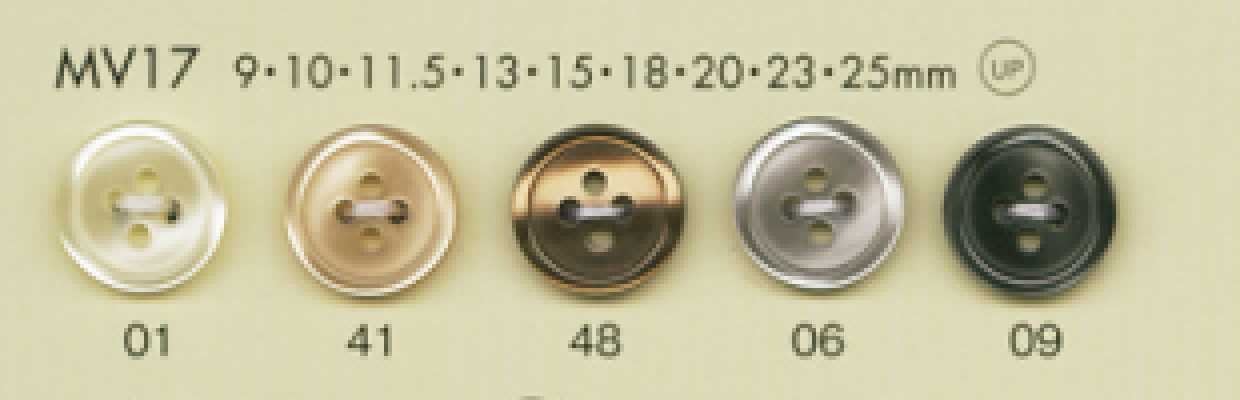 MV17 Bouton en polyester aspect nacré DAIYA BUTTONS