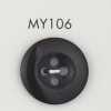 MY106 Bouton en résine polyester avec bord, 4 trous