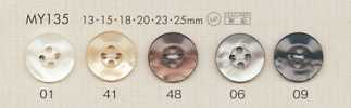 MY135 DAIYA BUTTONS Bouton en polyester aspect nacre