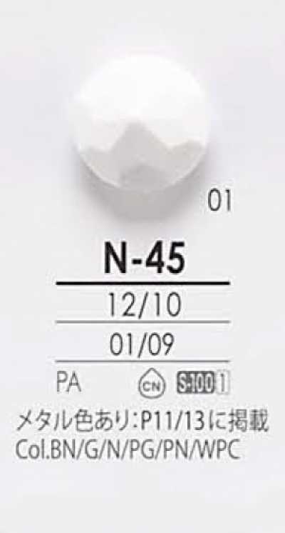 N45 Boutons pour coloration métallique et teinture