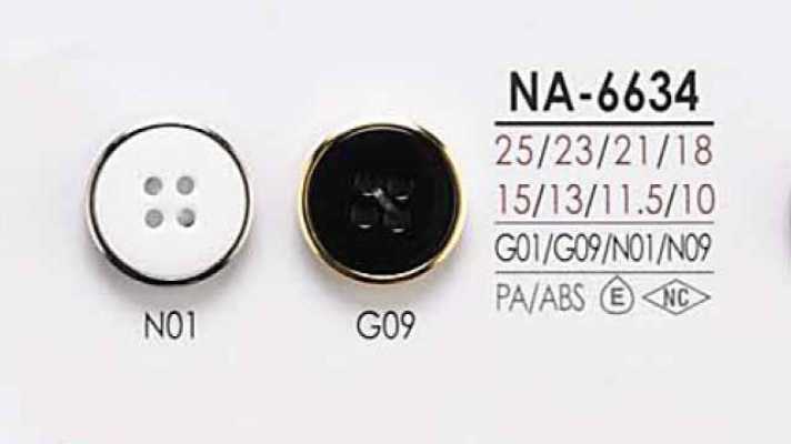 NA6634 Bouton teintable à quatre trous avec tige fermée