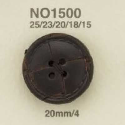 NO1500 Bouton en cuir à 4 trous