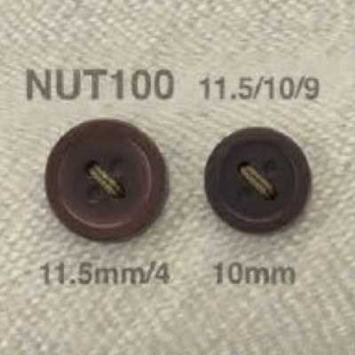 NUT100 Bouton à 4 trous en noix