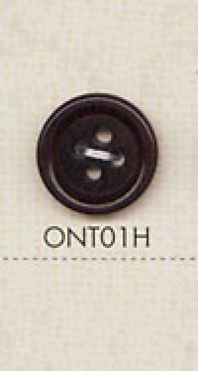ONT01H Bouton à 4 trous en corozo naturel
