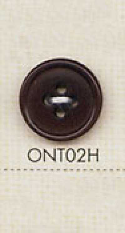 ONT02H Bouton naturel en corozo à quatre trous