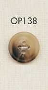 OP138 Bouton en polyester mat style corne de buffle à 4 trous
