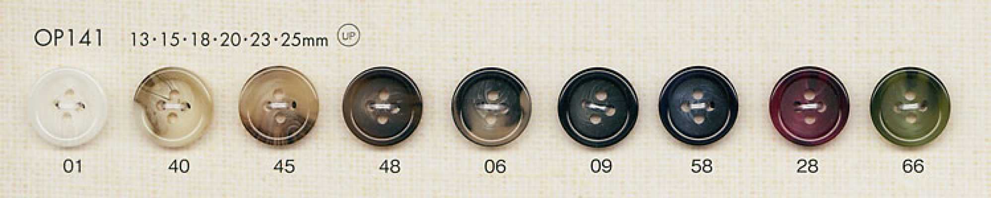 OP141 Bouton style corne de buffle à 4 trous en polyester