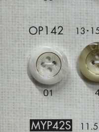 OP142 Bouton En Polyester élégant à 4 Trous Ressemblant à Un Buffle DAIYA BUTTON(DAIYA BUTTON) Sous-photo