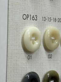 OP163 Bouton En Polyester élégant à 4 Trous Ressemblant à Un Buffle DAIYA BUTTON(DAIYA BUTTON) Sous-photo