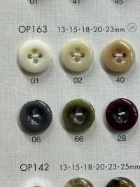 OP163 Bouton En Polyester élégant à 4 Trous Ressemblant à Un Buffle DAIYA BUTTON(DAIYA BUTTON) Sous-photo