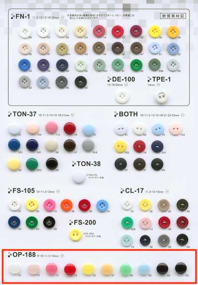 OP188 Bouton en polyester