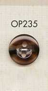 OP235 Bouton en polyester brillant style corne de buffle à 4 trous