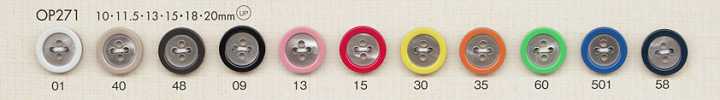 OP271 Boutons en polyester colorés Pop pour chemises