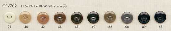 OPV702 Bouton en polyester simple et élégant à deux trous pour chemises et chemisiers