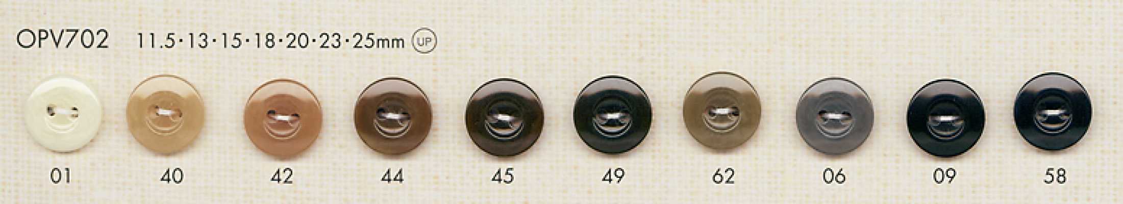 OPV702 Bouton en polyester simple et élégant à deux trous pour chemises et chemisiers