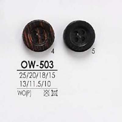 OW503 Bouton 4 trous à trou frontal en bois/contreplaqué