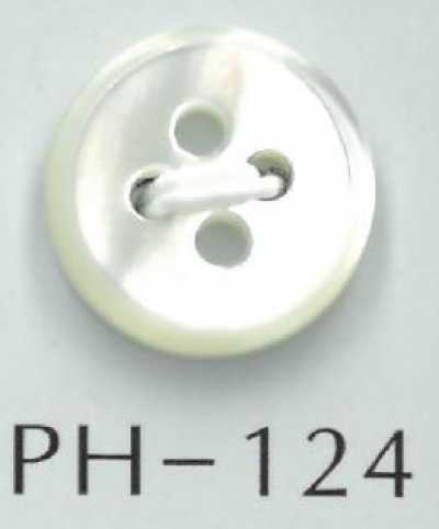 PH124 Bouton en nacre à 4 trous