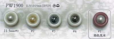 PW1900 Boutons imitation perle à teindre
