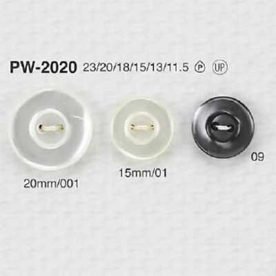 PW2020 Bouton à coudre à 2 trous en résine polyester
