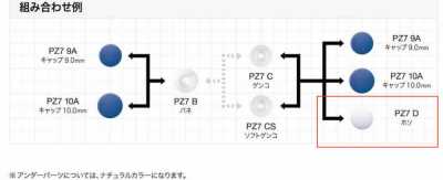 PZ-7 D Œillet de partie inférieure du bouton-pression en résine PLASMA 7