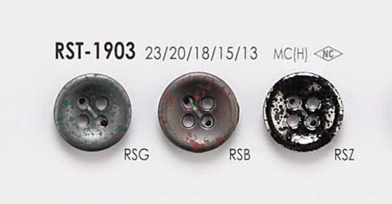 RST1903 Bouton métallique à 4 trous pour vestes et costumes