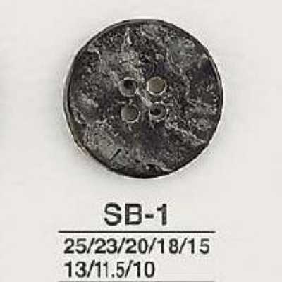 SB1 Bouton en nacre noire à 4 trous