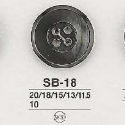 SB18 Bouton en nacre noire à 4 trous