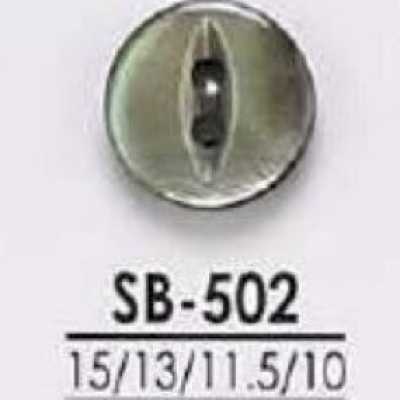 SB502 Bouton en nacre noire à deux trous