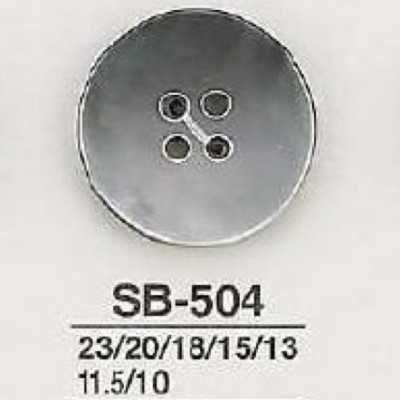SB504 Bouton en nacre noire à 4 trous