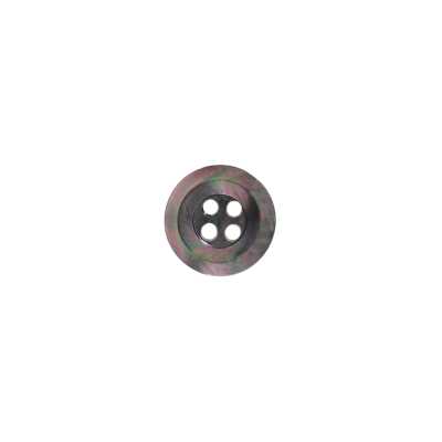 SB7 Bouton 4 trous en coquille de nacre noire
