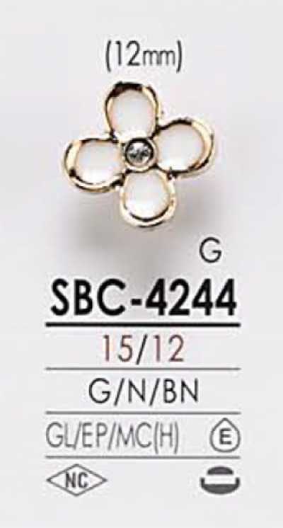 SBC4244 Bouton en métal avec motif floral pour teinture