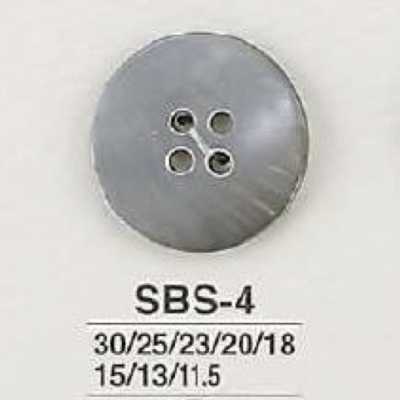 SBS4 Bouton à 4 trous en nacre noire