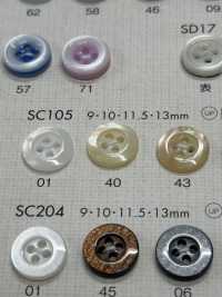 SC105 BOUTONS DAIYA Résistant Aux Chocs HYPER DURABLE "" Série "" Shell-like Polyester Button ""[Bouton] DAIYA BUTTON Sous-photo