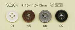 SC204 DAIYA BUTTONS Série HYPER DURABLE résistante aux chocs Bouton en polyester effet nacré