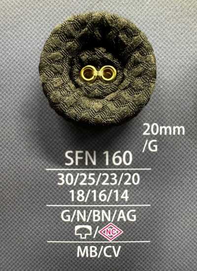 SFN160 Bouton recouvert à œillet et à tige fermée