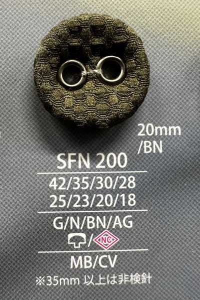 SFN200 Bouton recouvert à œillet et à tige fermée