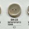 SN23 Bouton brillant à deux trous en coquillage Takase naturel