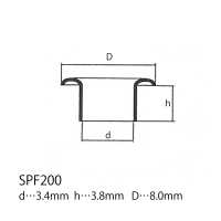 SPF200 Rondelle à Oeillets Plate 8mm X 4,2mm[Fermeture à Pression/rondelle à œillets] Morito Sous-photo