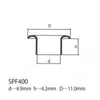 SPF400 Rondelle à Oeillets Plate 11mm X 5,8mm[Fermeture à Pression/rondelle à œillets] Morito Sous-photo