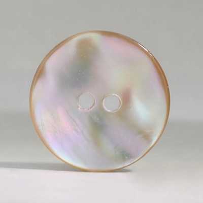 SSO3 Bouton brillant à deux trous en coquillage naturel